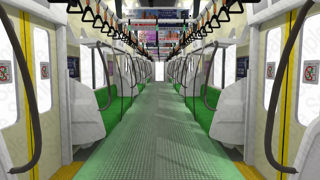 【Unity VRC対応】地下鉄電車【3Dモデル】