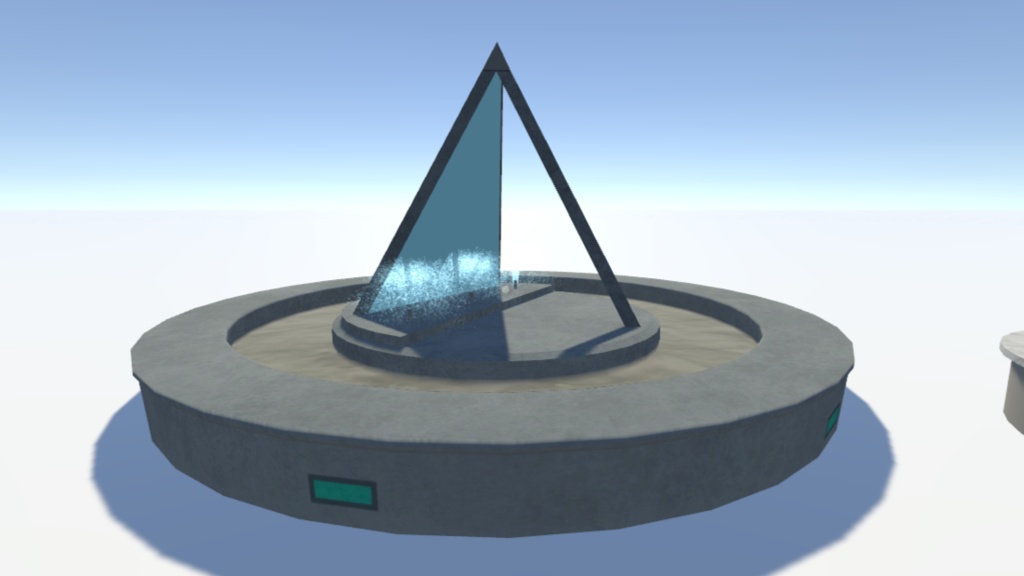 駅や公園にある噴水セット【Unity VRC対応】【3Dモデル】