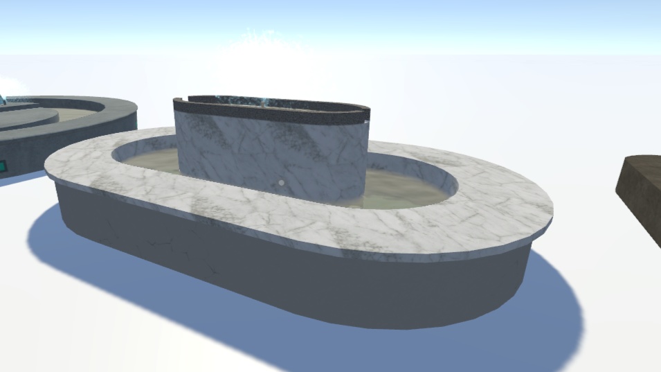 駅や公園にある噴水セット【Unity VRC対応】【3Dモデル】