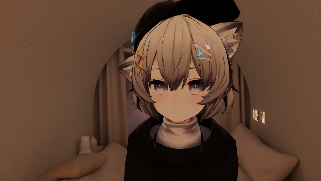 ASHちゃん用「猫のヘアピン」