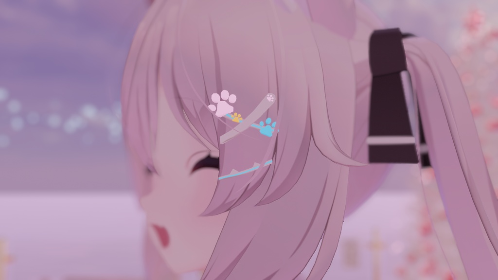 カリン用「猫のヘアピン」