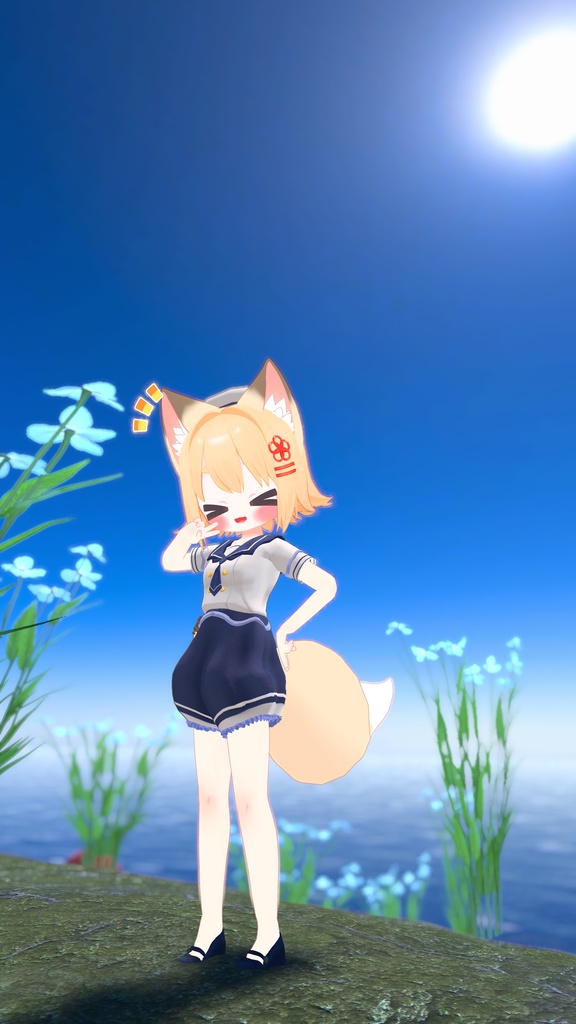 きなこちゃん用【マリンセーラー・スカート&ズボン】