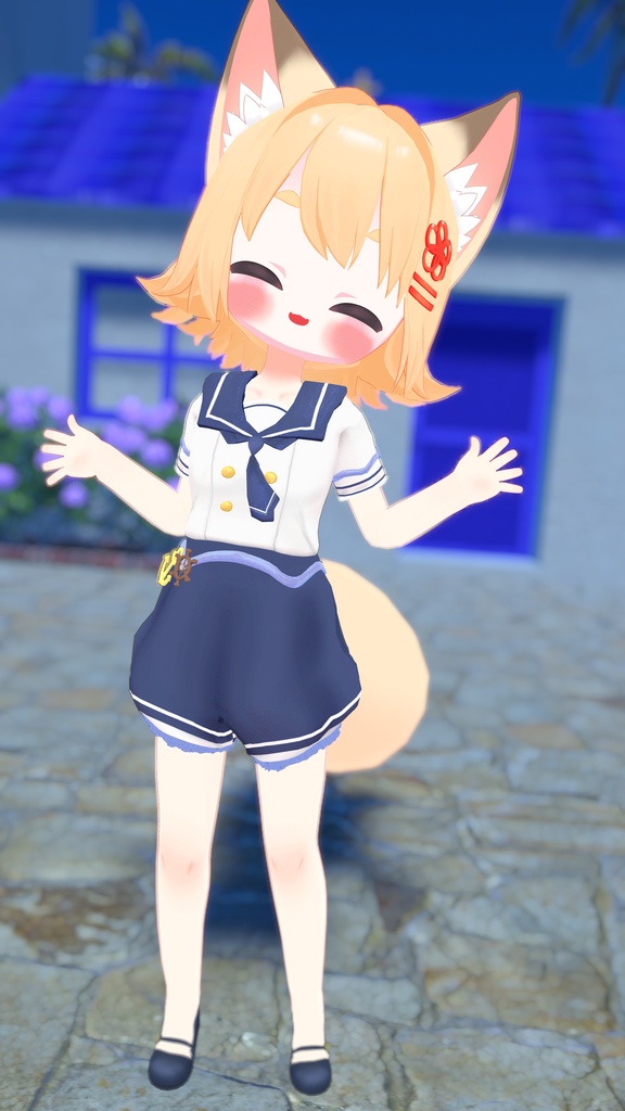 きなこちゃん用【マリンセーラー・スカート&ズボン】