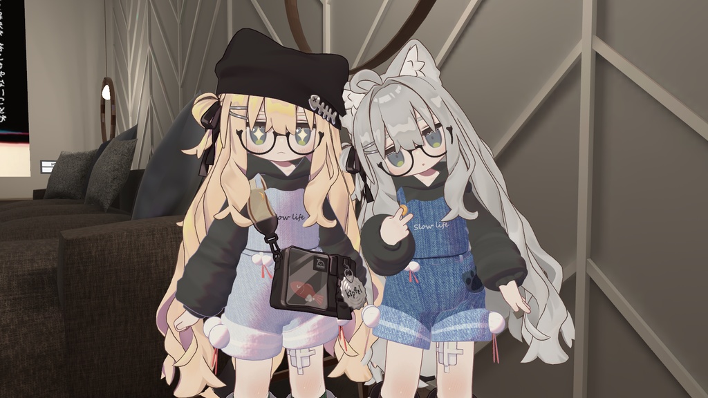 【4アバター対応】ねこねこオーバーオール