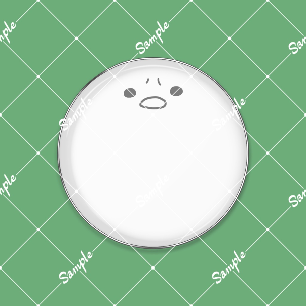 ちゅんこ豆の面 ピンバッジ - 不服
