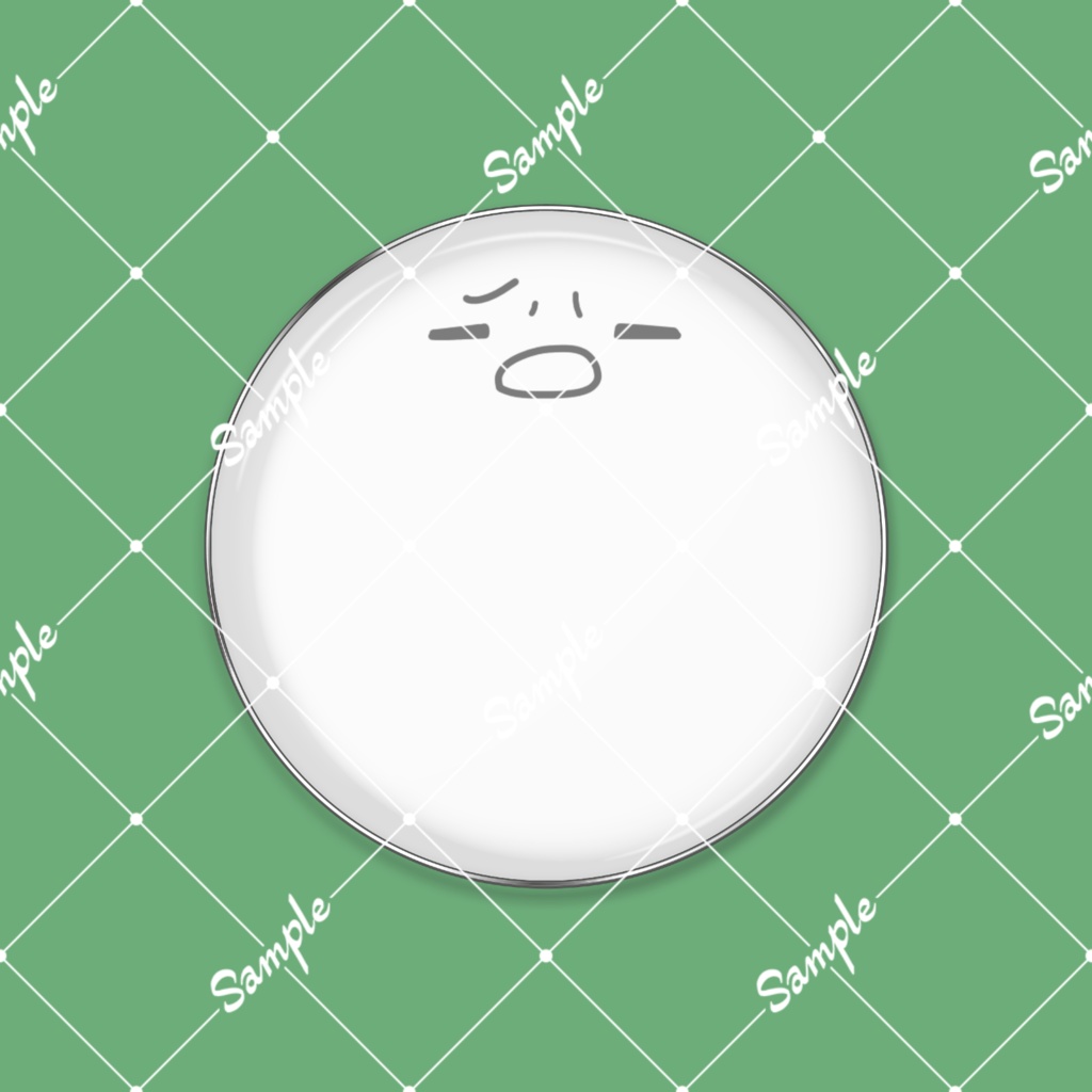ちゅんこ豆の面 ピンバッジ - 拗ね