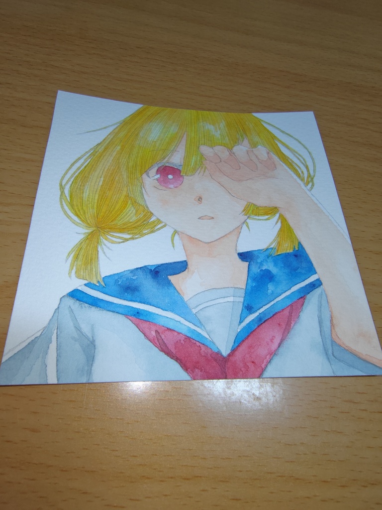 【目を逸らす】原画