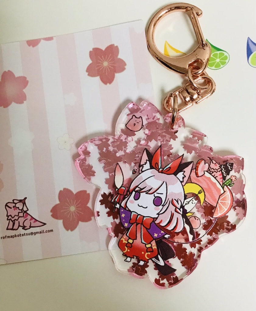 桜アクリルキーホルダー　ドラム