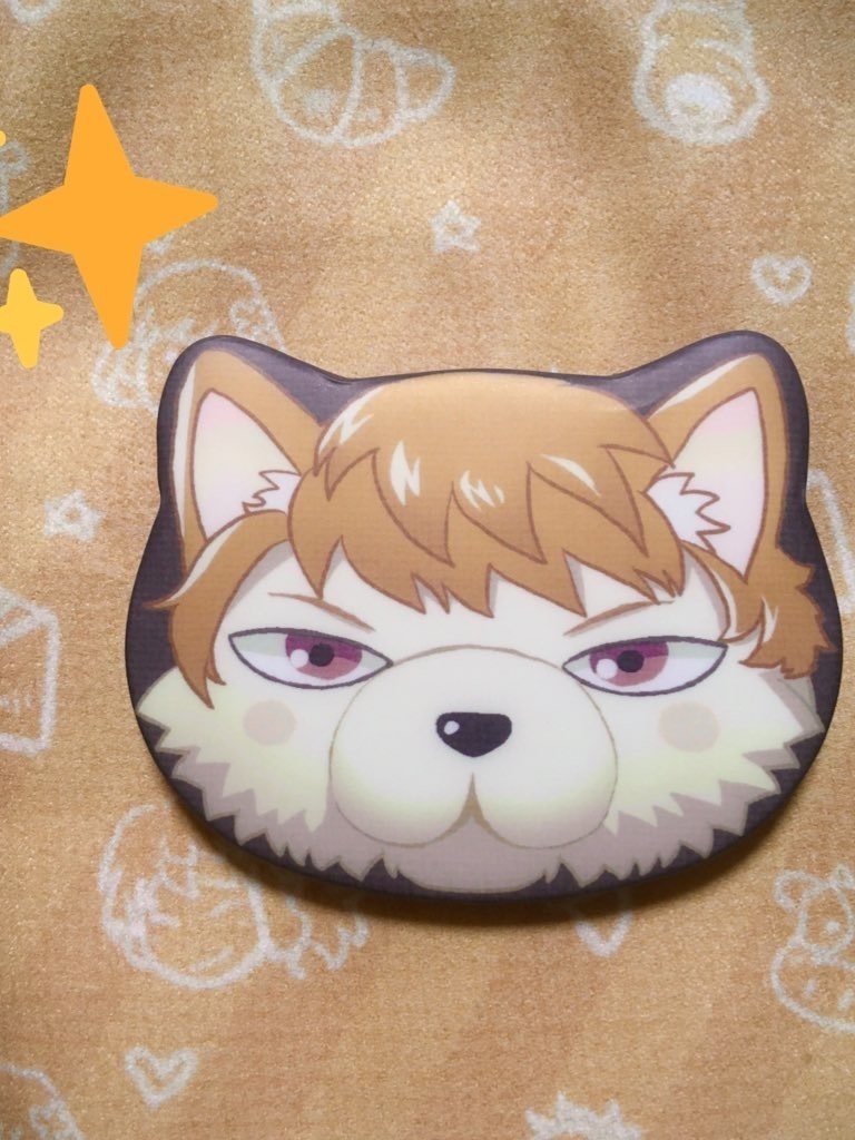 猫型缶バッジ ドヤ顔ウルフ