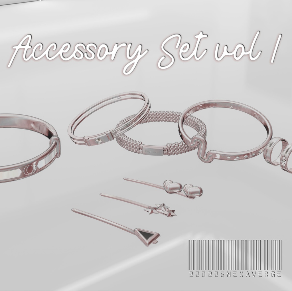 VRChat - NV Accessory Bracelet,Choker,Ring,Hairpin Vol 1