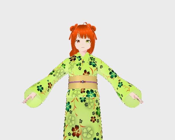 ラフィーネ 浴衣姿 夏祭りver VRoid アバター vrmファイル