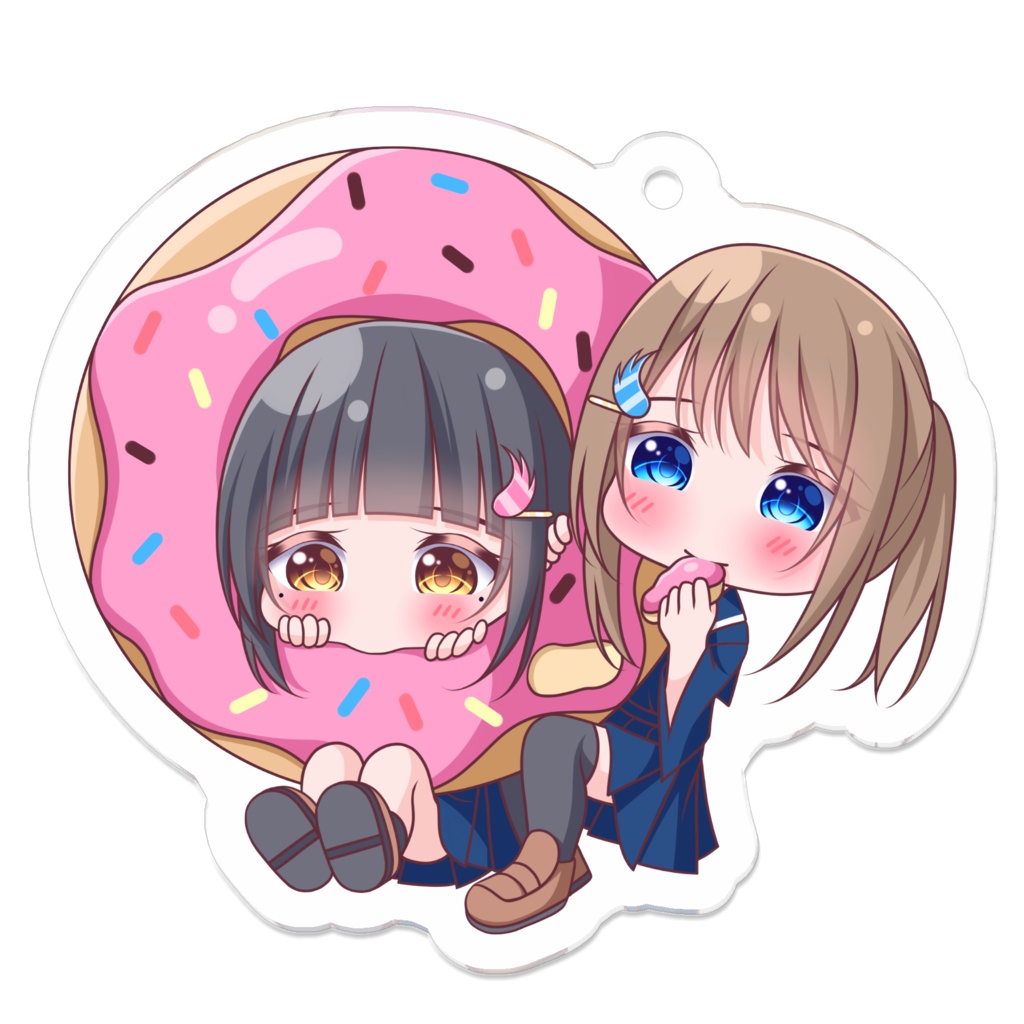 幼馴染百合のはむはむドーナツアクリルキーホルダー