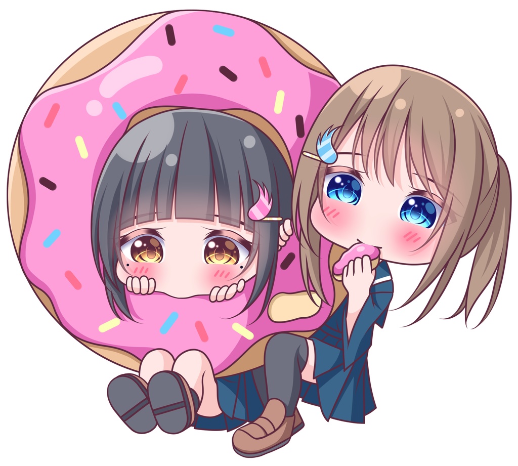 幼馴染百合のはむはむドーナツアクリルキーホルダー