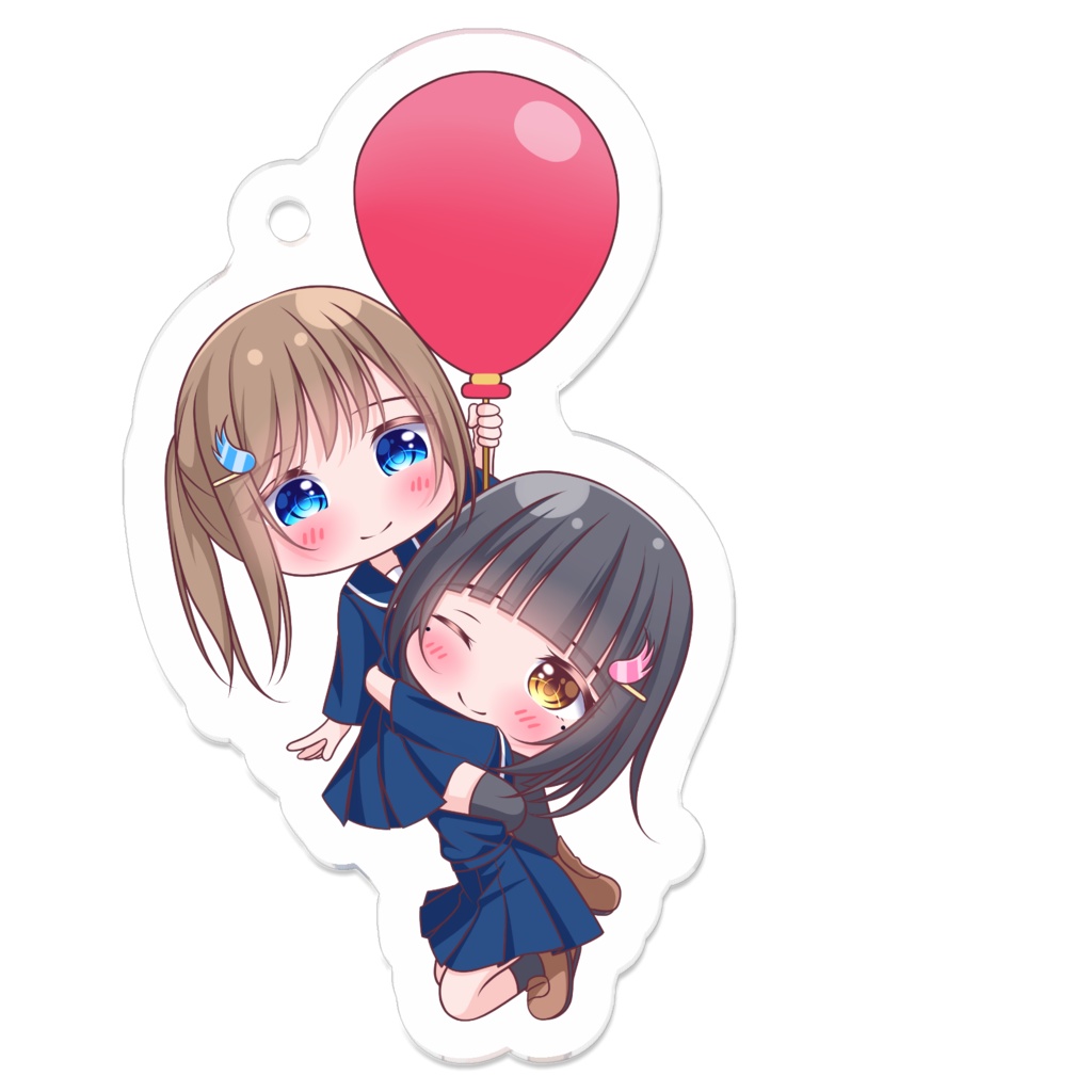 幼馴染百合のぷかぷか風船アクリルキーホルダー