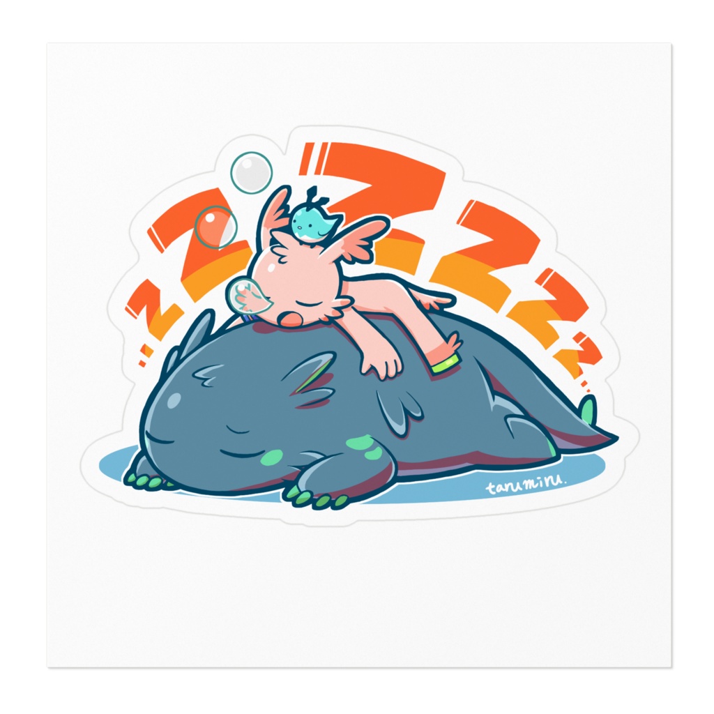 <手癖ちゃん>ステッカー おひるね