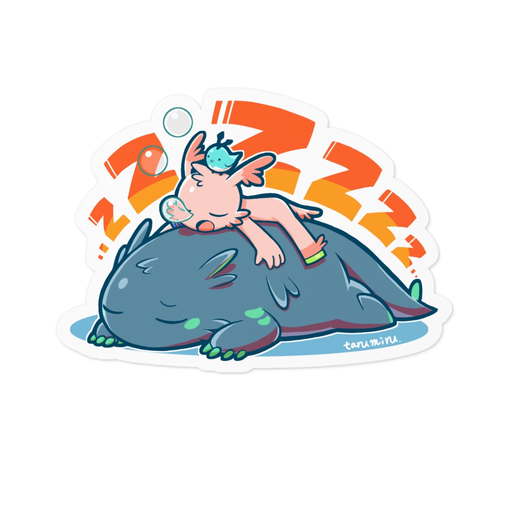 <手癖ちゃん>ステッカー おひるね