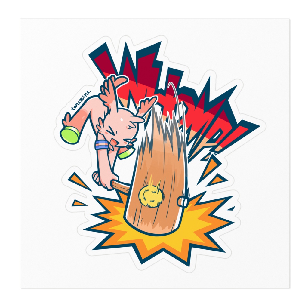 <手癖ちゃん>ステッカー ハンマー