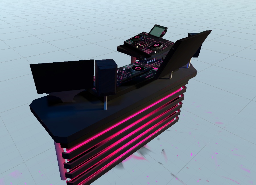 cluster向けVRMアバター 【 DJBooth & HOM02 + DJBooth 一体型】