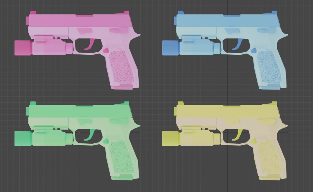 【ローポリハンドガン Low-Poly Handgun】