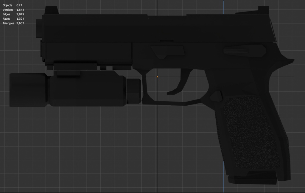 【ローポリハンドガン Low-Poly Handgun】