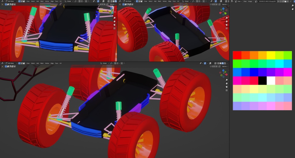 【cluster向け設定済み乗り物】ローポリカーモデル - Car2024 -