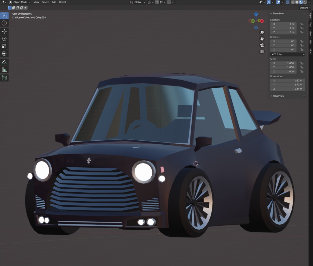 【cluster向け設定済み乗り物】ローポリカーモデル - Car2024 -