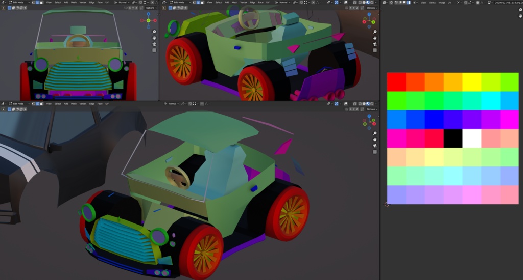 【cluster向け設定済み乗り物】ローポリカーモデル - Car2024 -