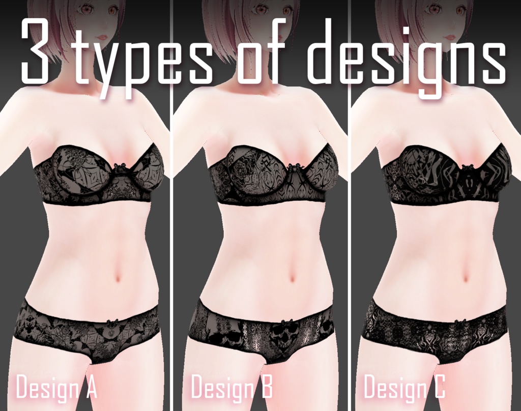 【VRoid用インナーテクスチャー】 -RECO's Lingerie-