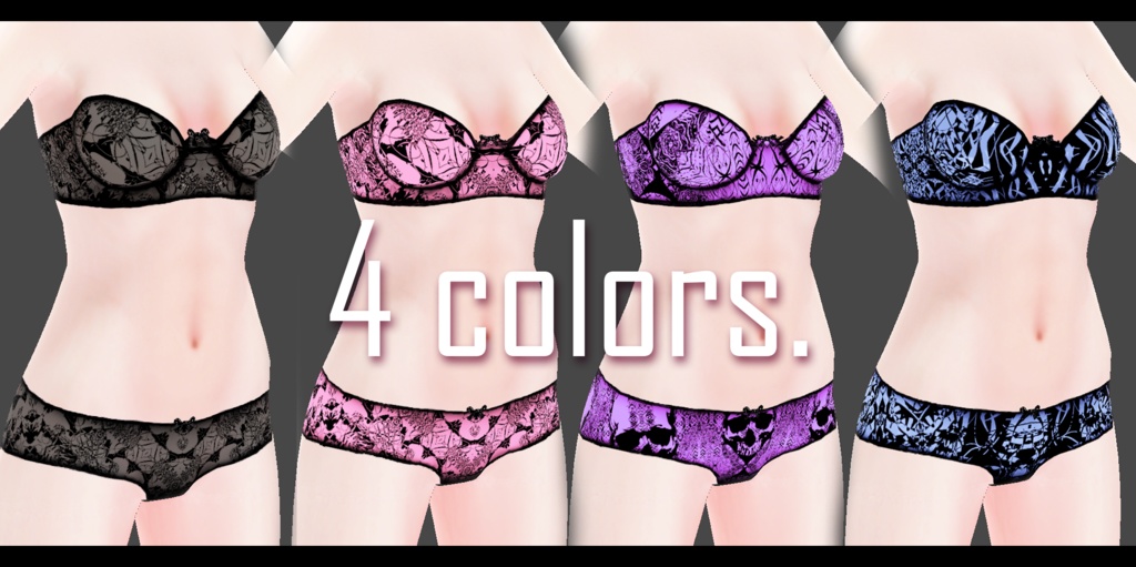 【VRoid用インナーテクスチャー】 -RECO's Lingerie-