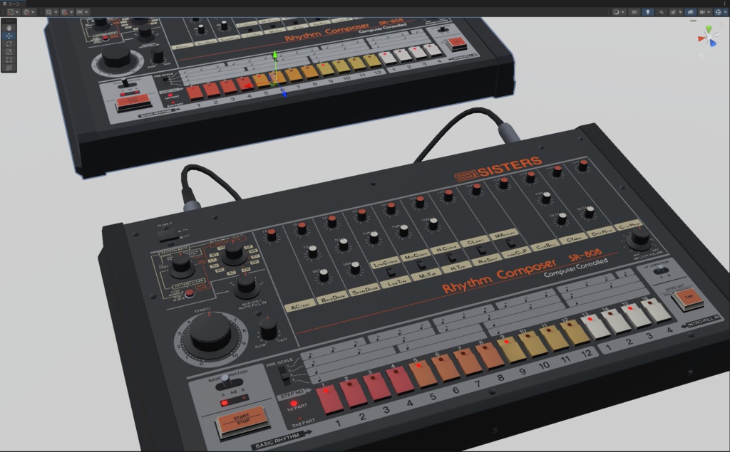 【3Dモデル】リズムマシン SR-808