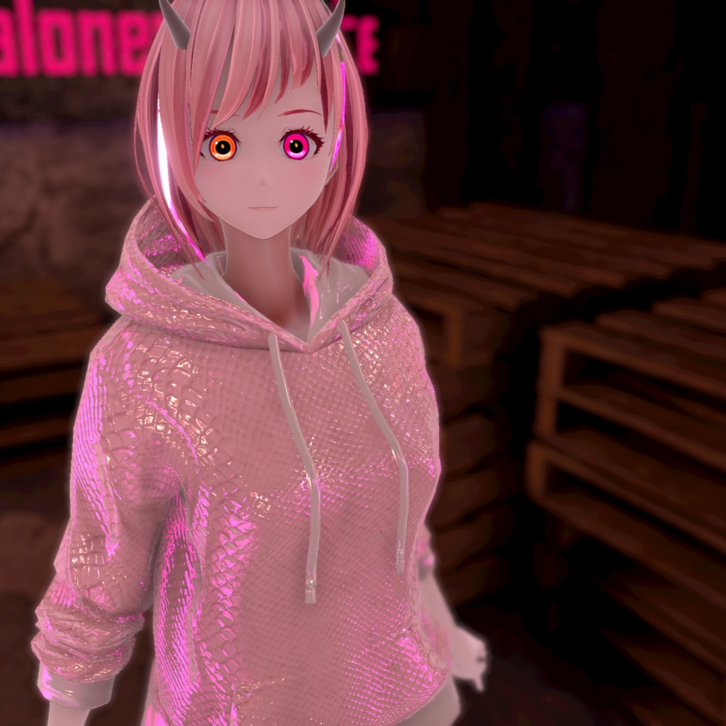 【VRoidテクスチャ】蛇革フードパーカー-2025 Snake-