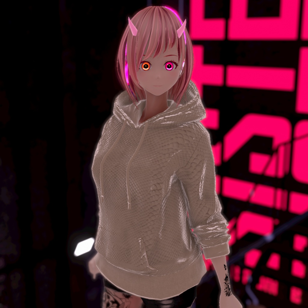 【VRoidテクスチャ】蛇革フードパーカー-2025 Snake-