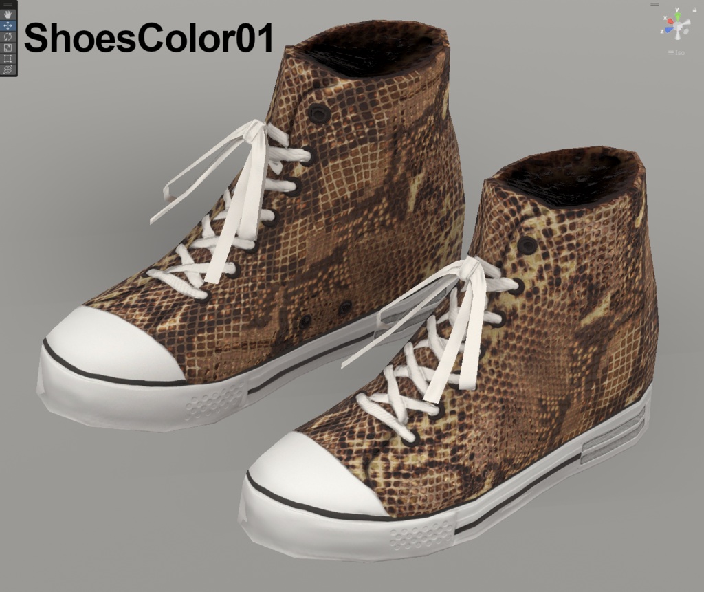【VRoidテクスチャ】蛇革スニーカー -2025 Snake-