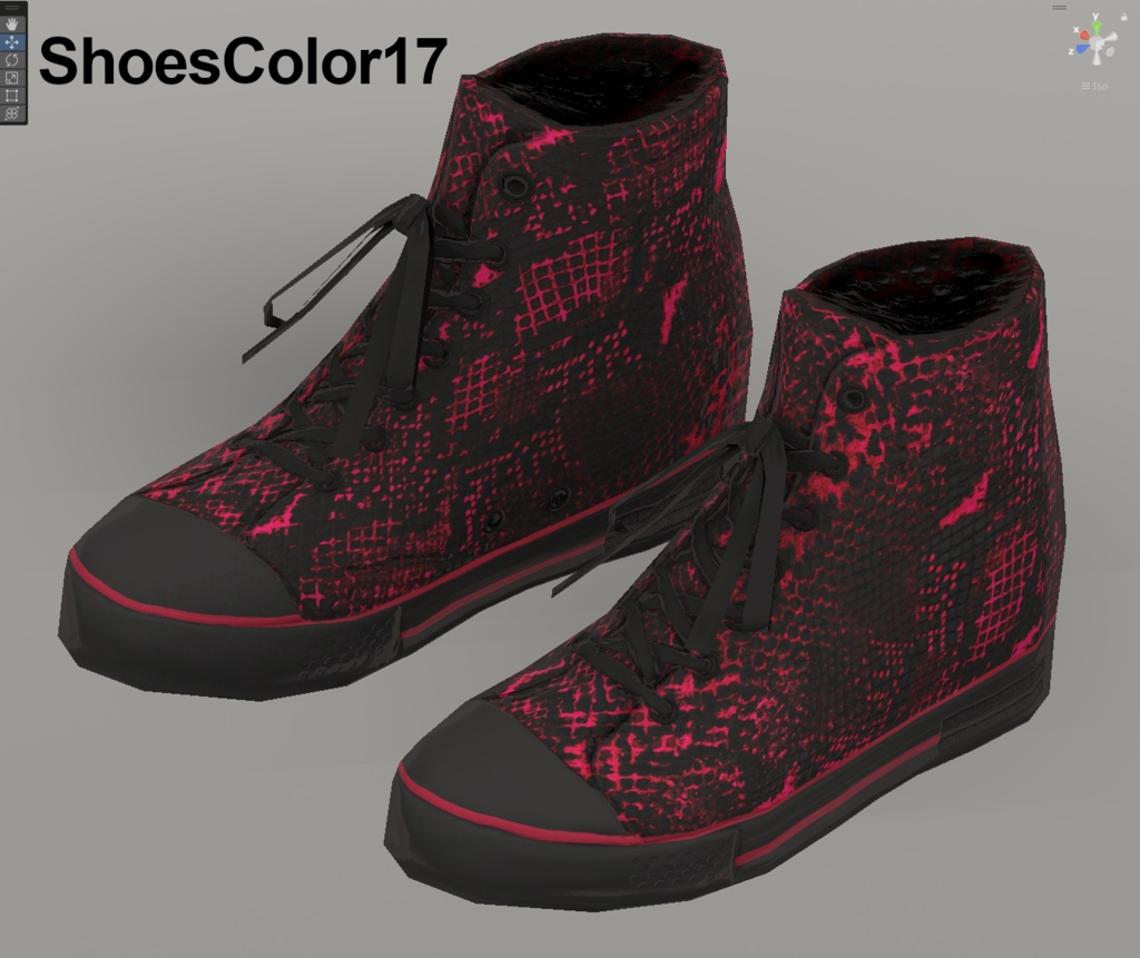 【VRoidテクスチャ】蛇革スニーカー -2025 Snake-