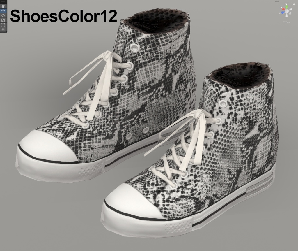 【VRoidテクスチャ】蛇革スニーカー -2025 Snake-