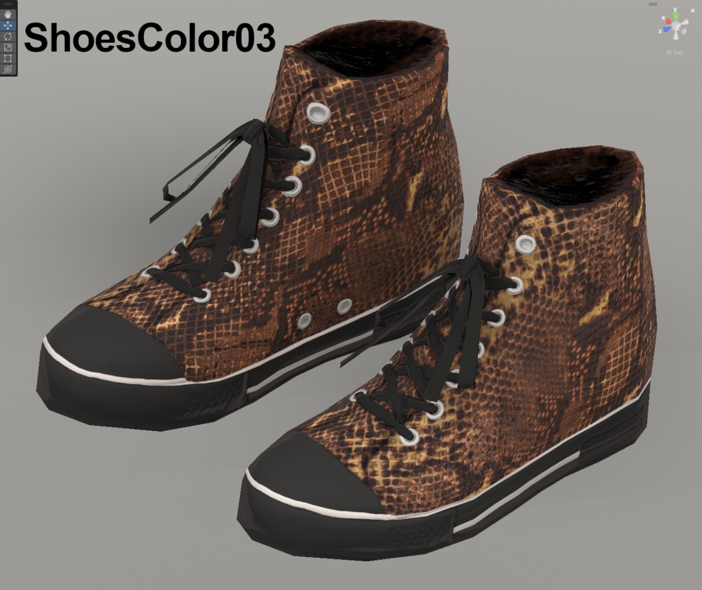 【VRoidテクスチャ】蛇革スニーカー -2025 Snake-