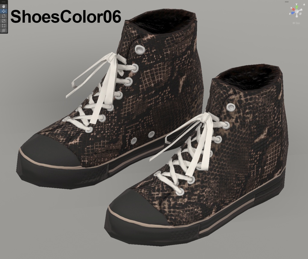 【VRoidテクスチャ】蛇革スニーカー -2025 Snake-