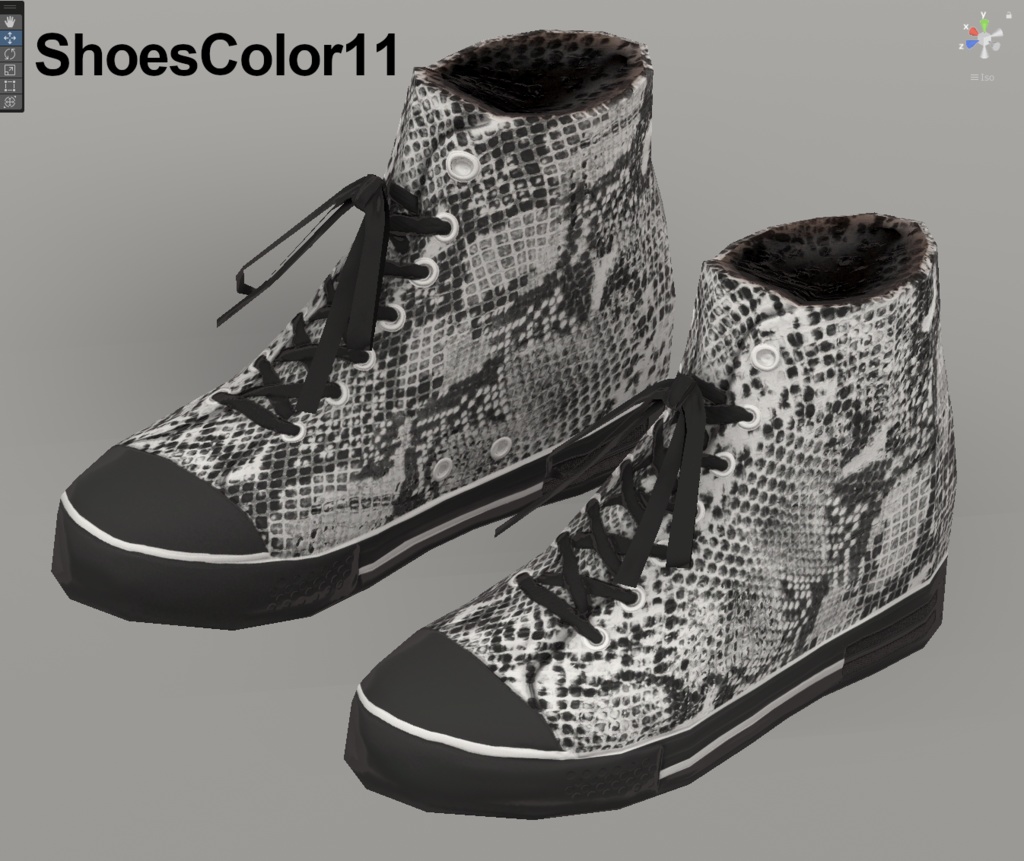 【VRoidテクスチャ】蛇革スニーカー -2025 Snake-