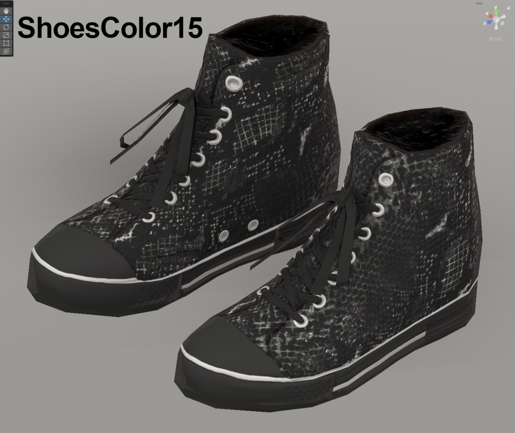 【VRoidテクスチャ】蛇革スニーカー -2025 Snake-