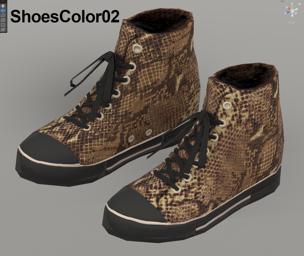 【VRoidテクスチャ】蛇革スニーカー -2025 Snake-