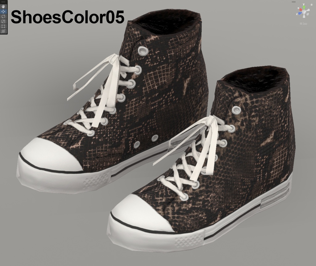 【VRoidテクスチャ】蛇革スニーカー -2025 Snake-