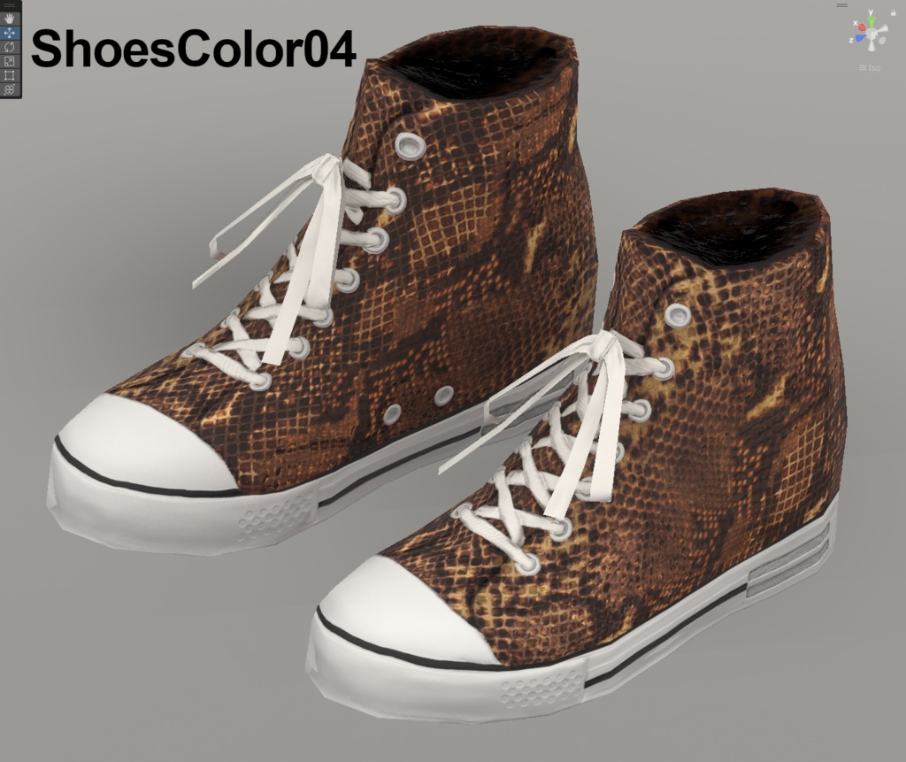 【VRoidテクスチャ】蛇革スニーカー -2025 Snake-