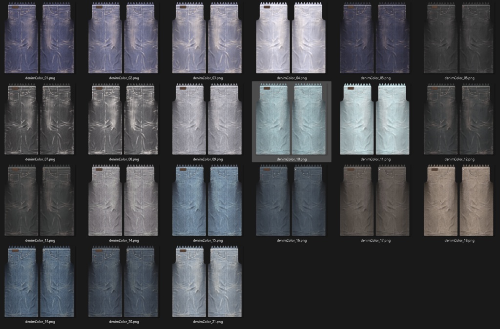 【VRoidテクスチャ】デニムパンツ -Faded Denim Jeans-