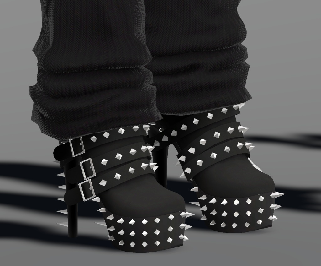 【 XWear衣装 】 スタッズハイヒール & レッグカバー -Studded High Heel Boots & Leg cover-