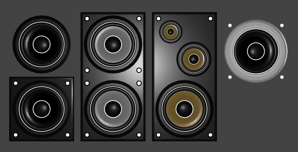 【AudioLink対応】光る動くスピーカーユニット-Speaker units-