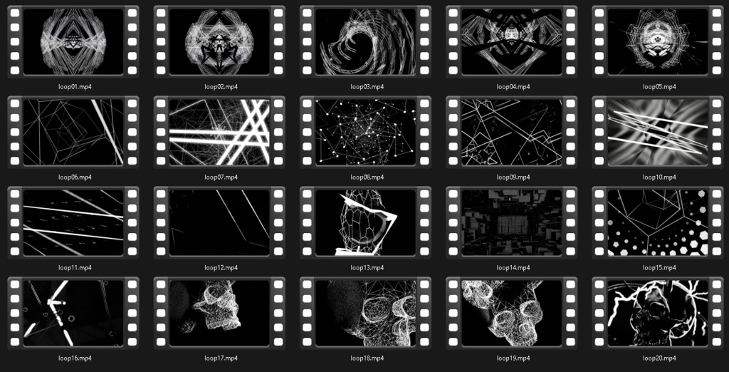 【VJ Loop素材】モノクロ01_20 -monochrome 01_20-