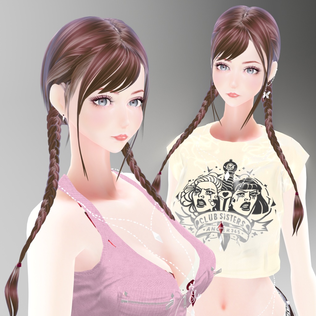 【VRChat & VRMアバター】-SISTERS- MSV & 追加専用SlimDenim