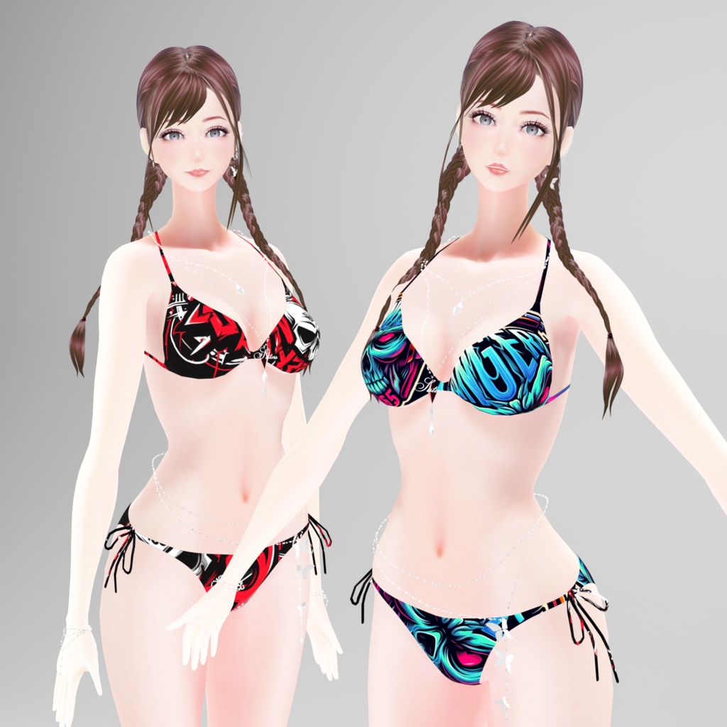 【VRChat & VRMアバター】-SISTERS- MSV & 追加専用SlimDenim