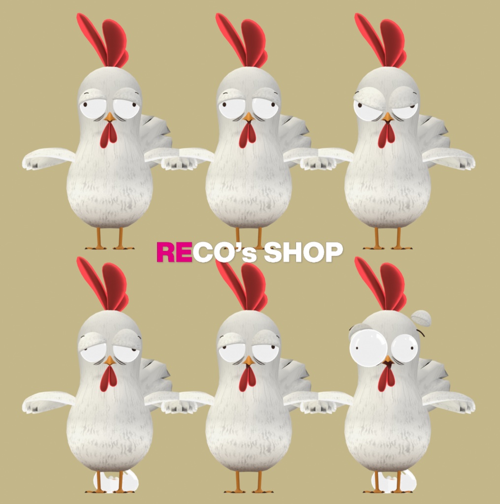 【VRMアバター】-ニワトリのSilly-