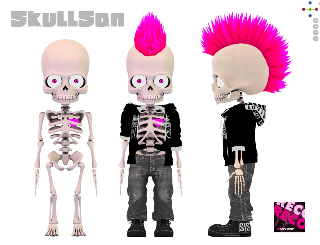 【VRMアバター】-ガイコツのSkullSan-